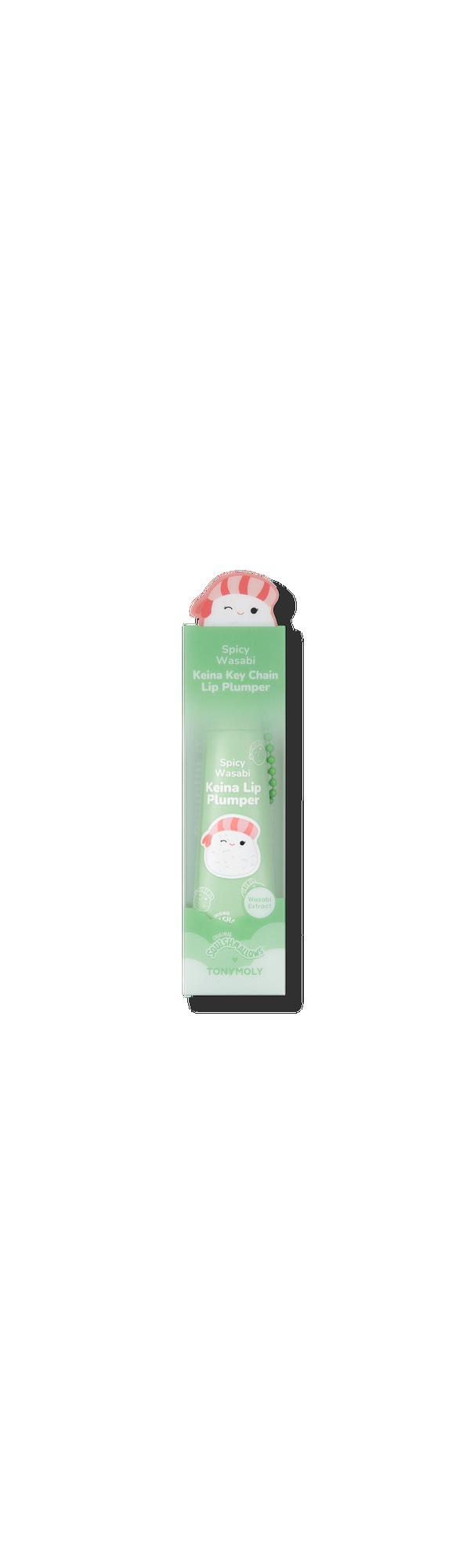 Ulta TONYMOLY  Squishmallows Keina Spicy Wasabi Key Chain Lip Plumper