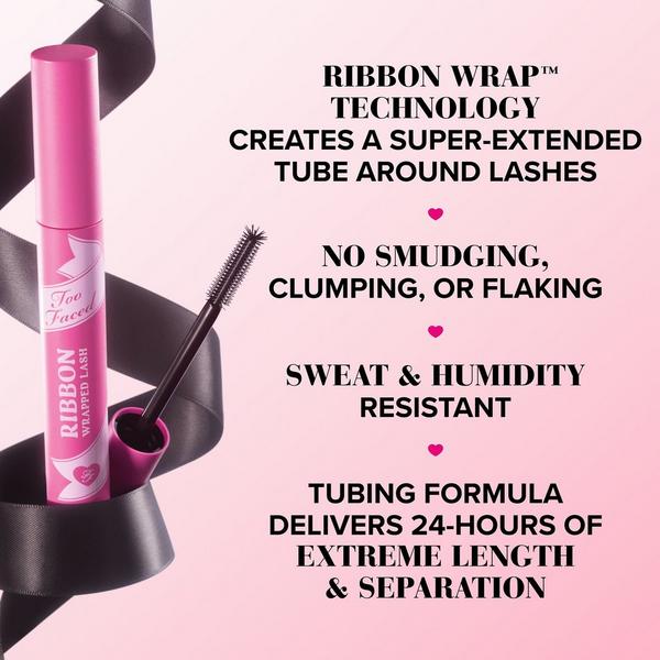 Ulta Too Faced  Travel Size Ribbon Wrapped Lash Extreme Length Tubing Mascara