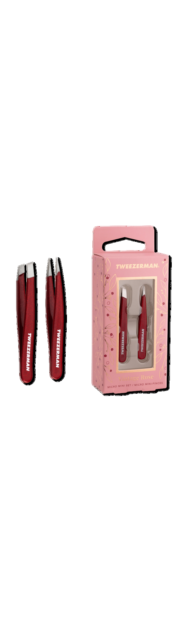 Ulta Tweezerman  Vintage Rose Micro Mini Tweezer Set