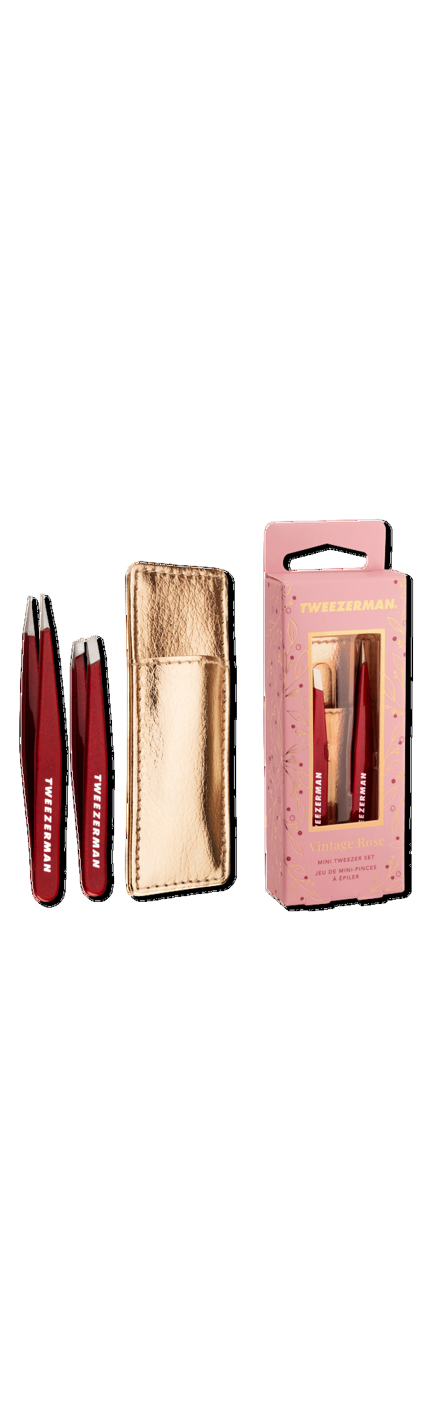 Ulta Tweezerman  Vintage Rose Mini Tweezer Set with Case