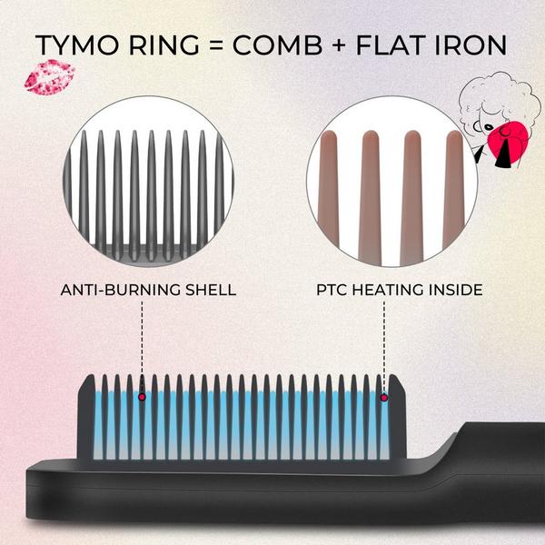 Ulta TYMO Beauty  Ring Black Hair Straightening Comb