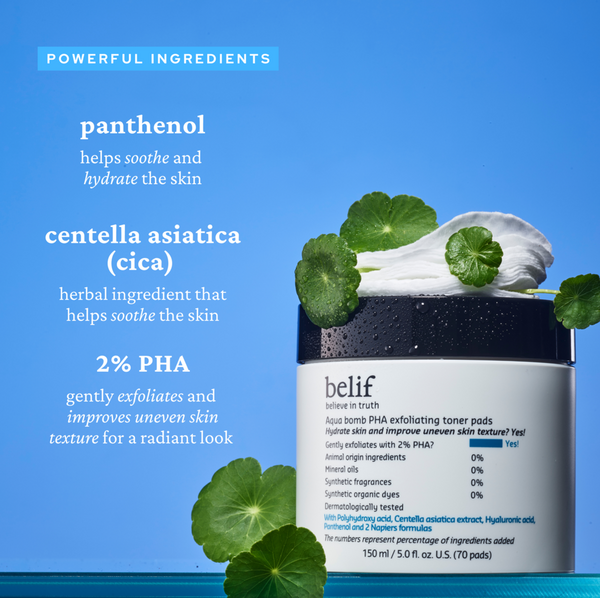 Ulta Belif  Aqua Bomb PHA Exfoliating Toner Pads