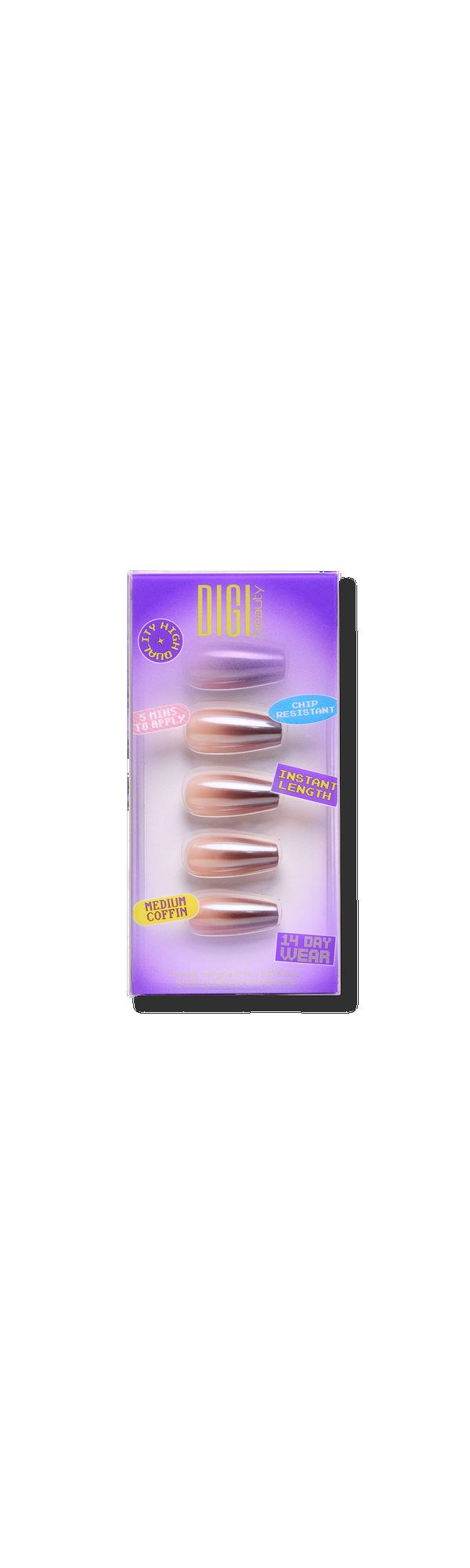 Ulta DIGI Beauty  Espresso Press-On Nails