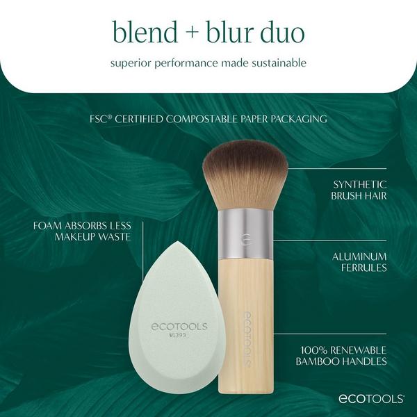 Ulta EcoTools  Blend + Bur Makeup Brush & Sponge Duo