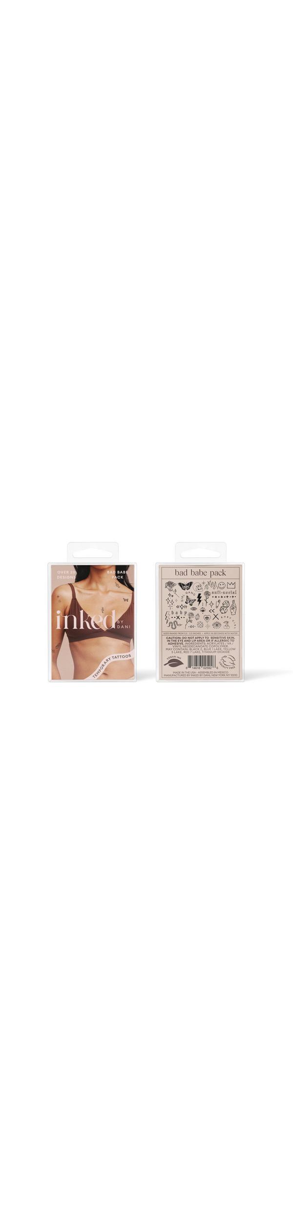 Ulta Inked by Dani  Bad Babe Temporary Tattoo Pack