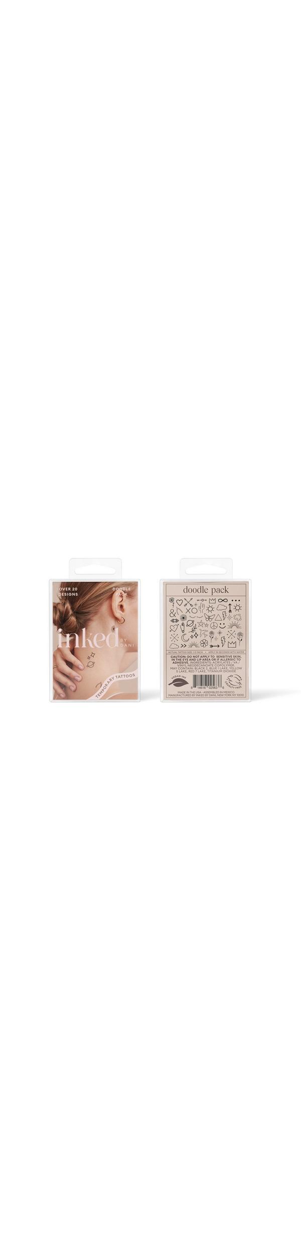 Ulta Inked by Dani  Doodle Temporary Tattoo Pack