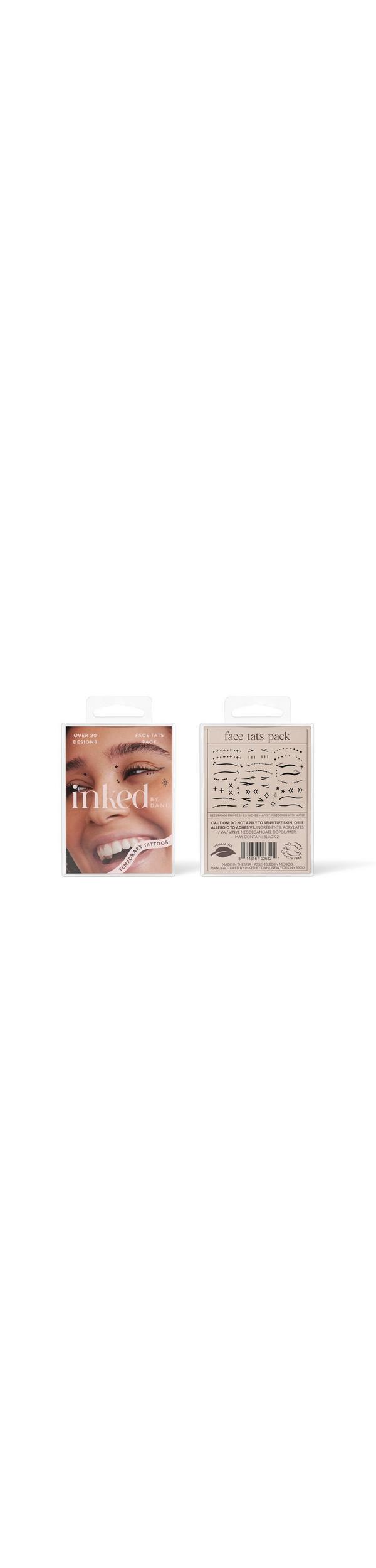 Ulta Inked by Dani  Face Tats Temporary Tattoo Pack