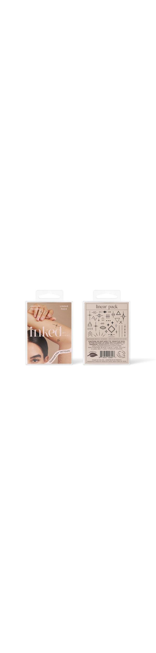 Ulta Inked by Dani  Linear Temporary Tattoo Pack