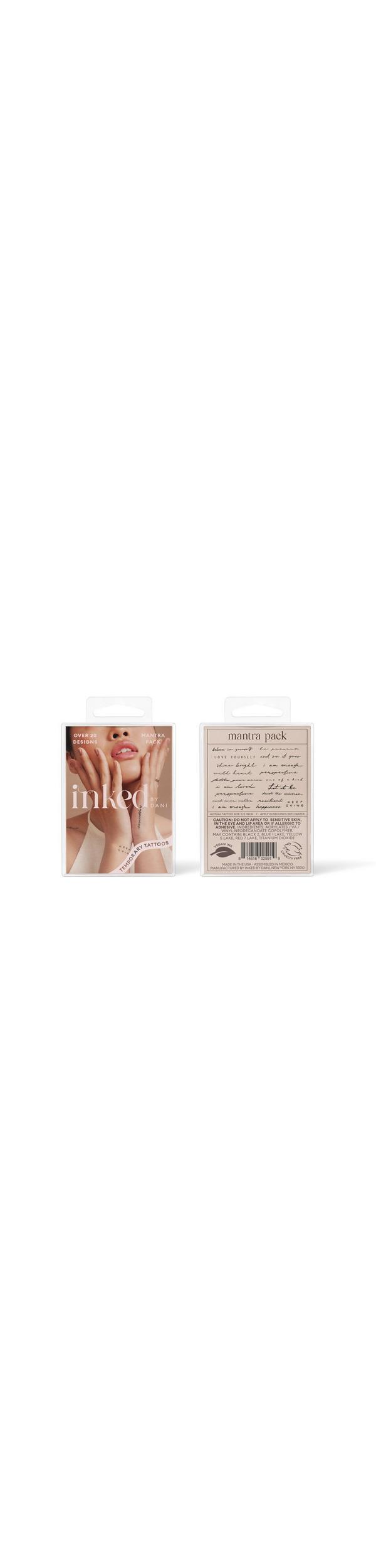 Ulta Inked by Dani  Mantra Temporary Tattoo Pack
