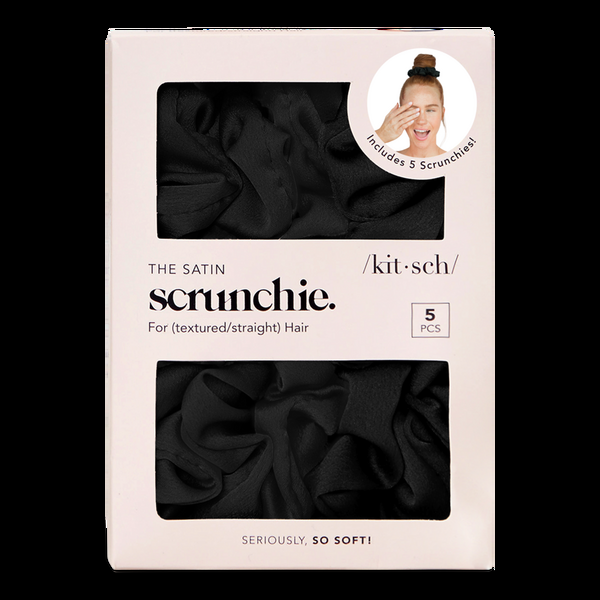 Ulta Kitsch  Black Satin Sleep Hair Scrunchies