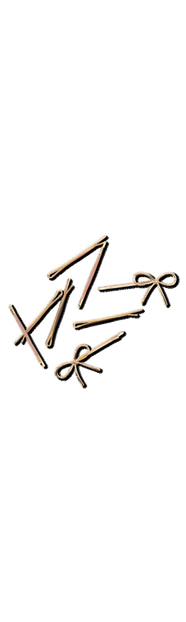 Ulta Kitsch  Metal Enamel Puffy & Bow Bobby Pins