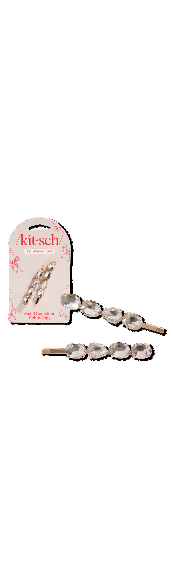 Ulta Kitsch  Metal Gemstone Bobby Pins 2 Piece Set