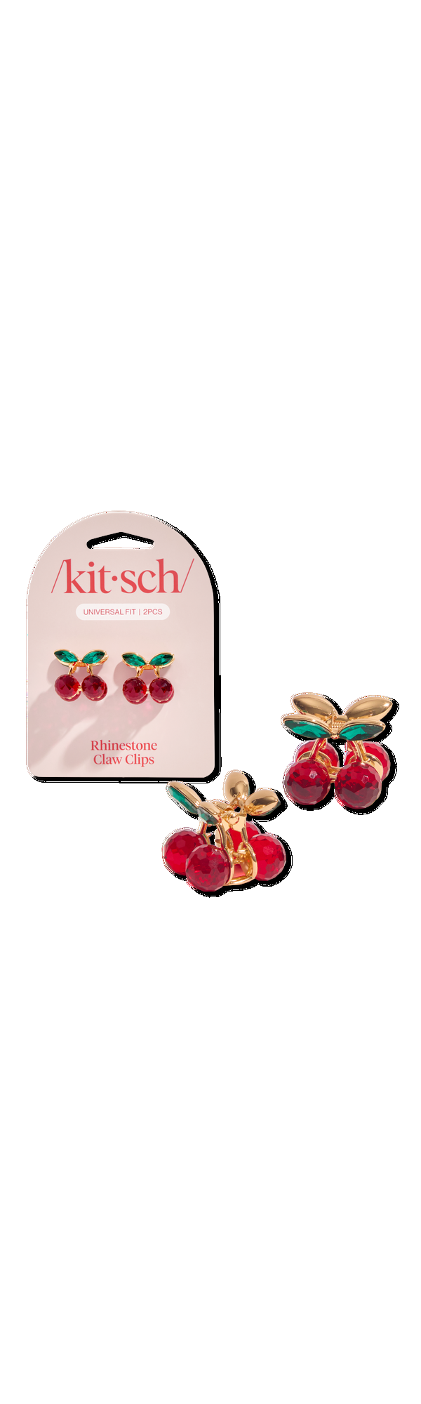 Ulta Kitsch  Mini Rhinestone Cherry Claw Clips