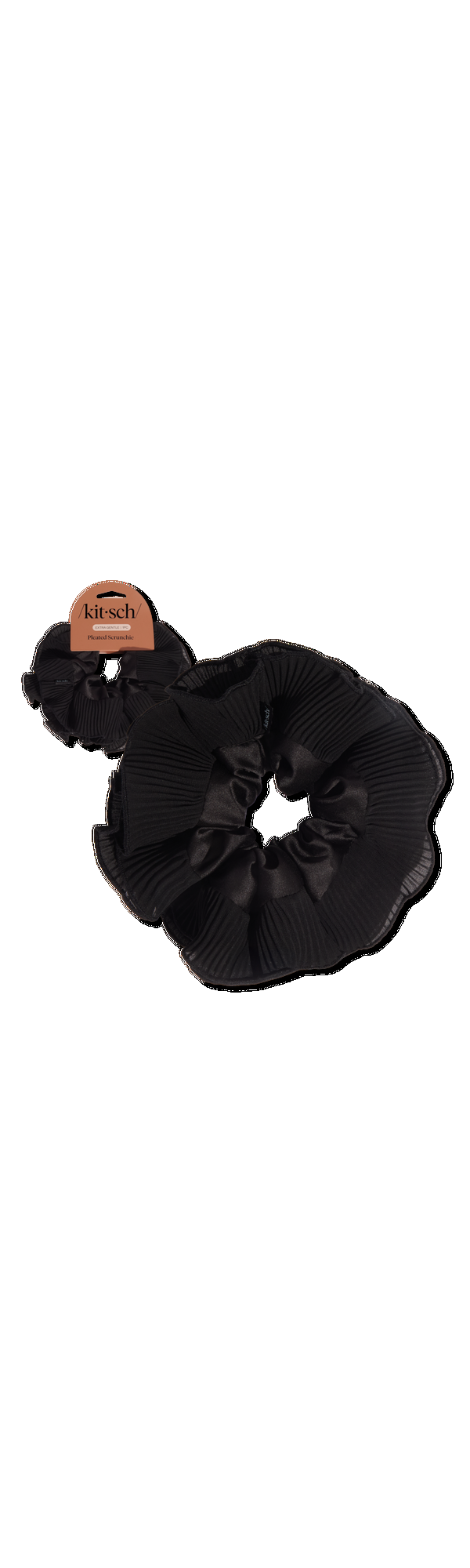 Ulta Kitsch  Pleated Scrunchie - Halloween Black