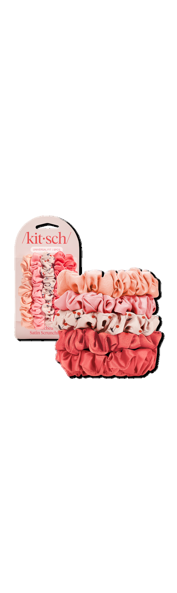 Ulta Kitsch  Runched Satin Scrunchies 5 Piece Set