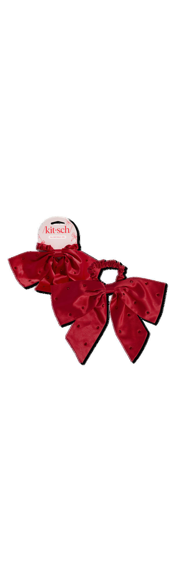 Ulta Kitsch  Satin & Rhinestone Bow Scrunchie