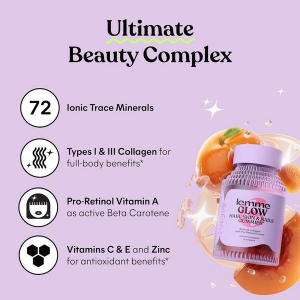 Ulta Lemme  Glow: Hair Skin & Nails Gummies