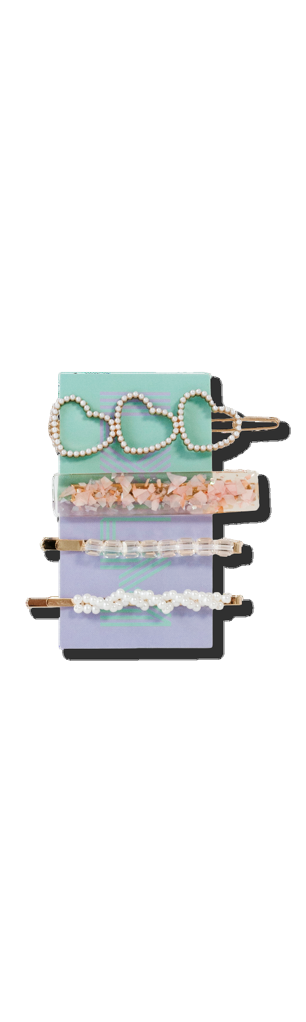 Ulta Locks & Mane  'The Carol' 3 Hearts Barrette Set