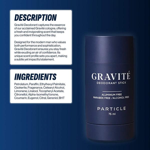 Ulta Particle For Men  Gravité Deodorant For Men