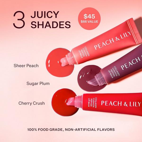 Ulta PEACH & LILY  Collagen Cushion Lip Trio