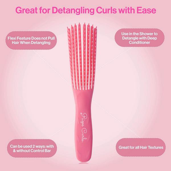Ulta Rizos Curls  Pink Detangling Flexi Brush
