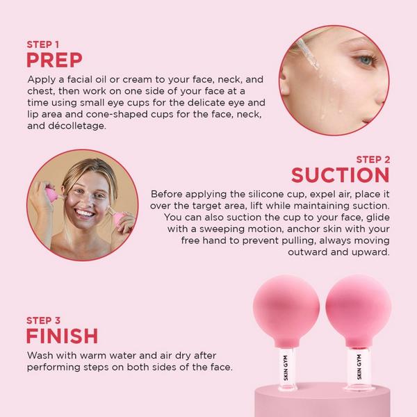 Ulta Skin Gym  Glowy Glass Face Cupping Set