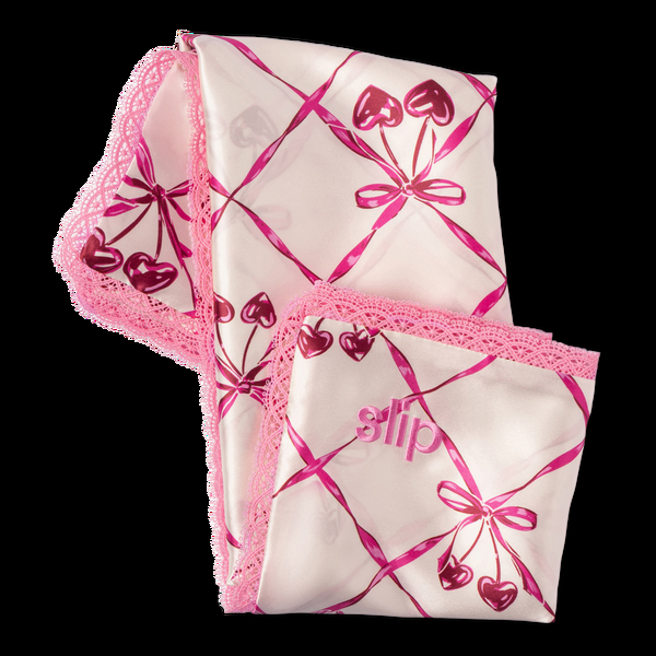 Ulta Slip  Pure Silk Queen Pillowcase Lace Trim