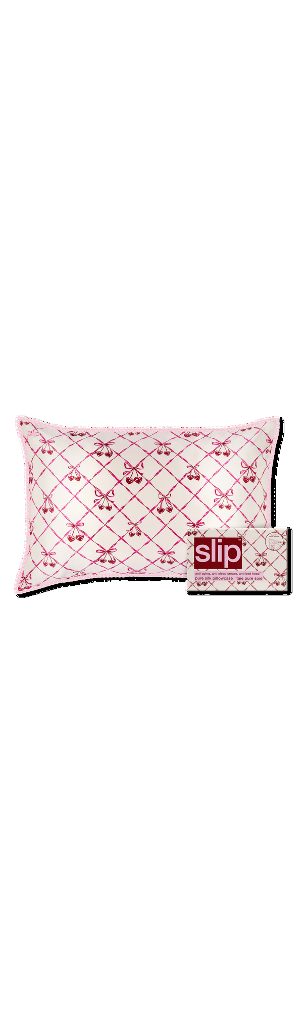 Ulta Slip  Pure Silk Queen Pillowcase Lace Trim