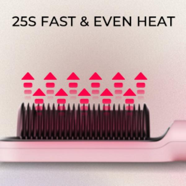 Ulta TYMO Beauty  Ring Pink Hair Straightening Comb