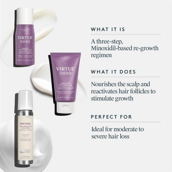 Ulta Virtue  Flourish Hair Growth Treatment Kit With Minoxidil 1 Month Kit