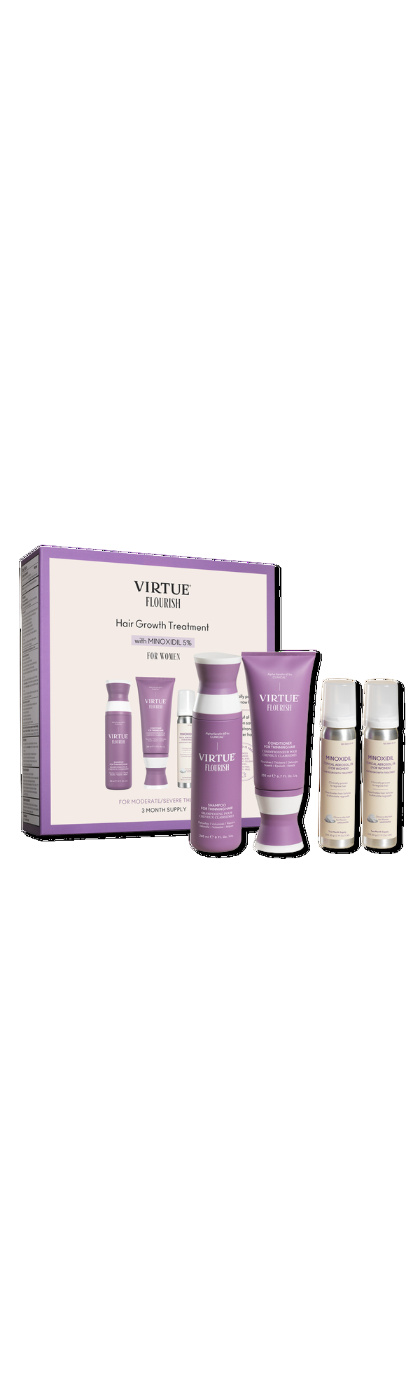 Ulta Virtue  Flourish Hair Growth Treatment Kit with Minoxidil
