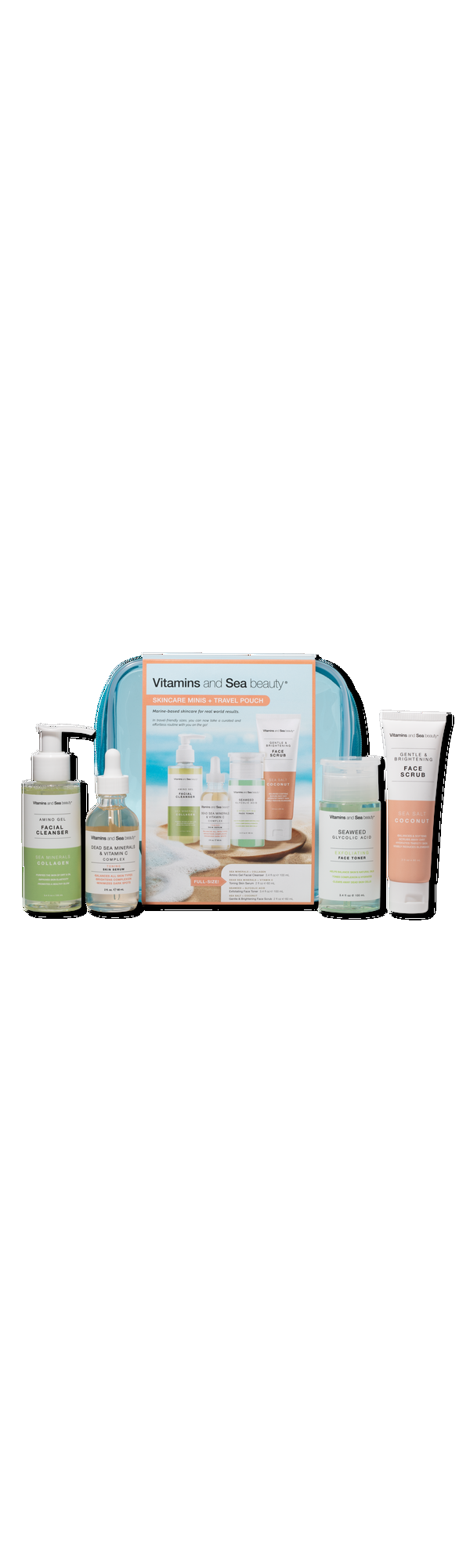 Ulta Vitamins and Sea beauty  Skincare Minis + Travel Pouch