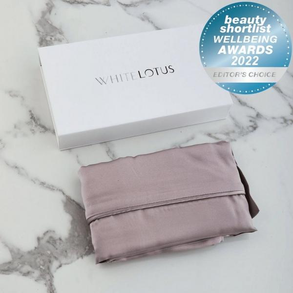 Ulta White Lotus Beauty  100% Mulberry Silk Pillowcase & Eye Mask Set Cruelty Free