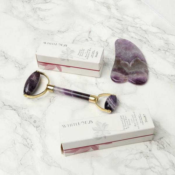 Ulta White Lotus Beauty  Genuine Amethyst Crystal Facial Set