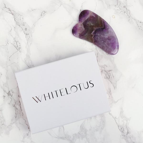 Ulta White Lotus Beauty  Genuine Crystal Gua Sha- Chemical Free Amethyst