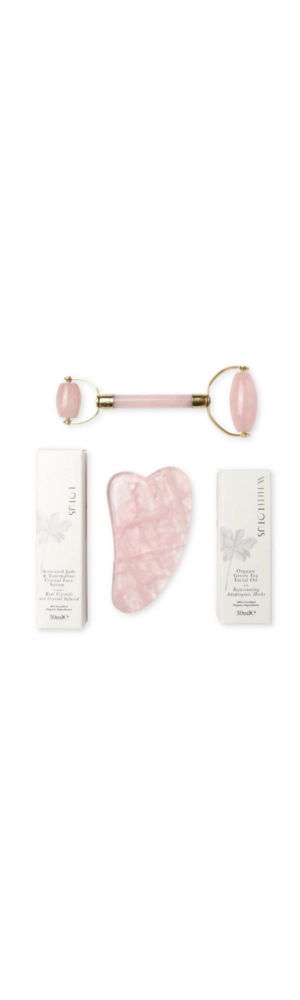 Ulta White Lotus Beauty  Genuine Rose Quartz Crystal Facial Set